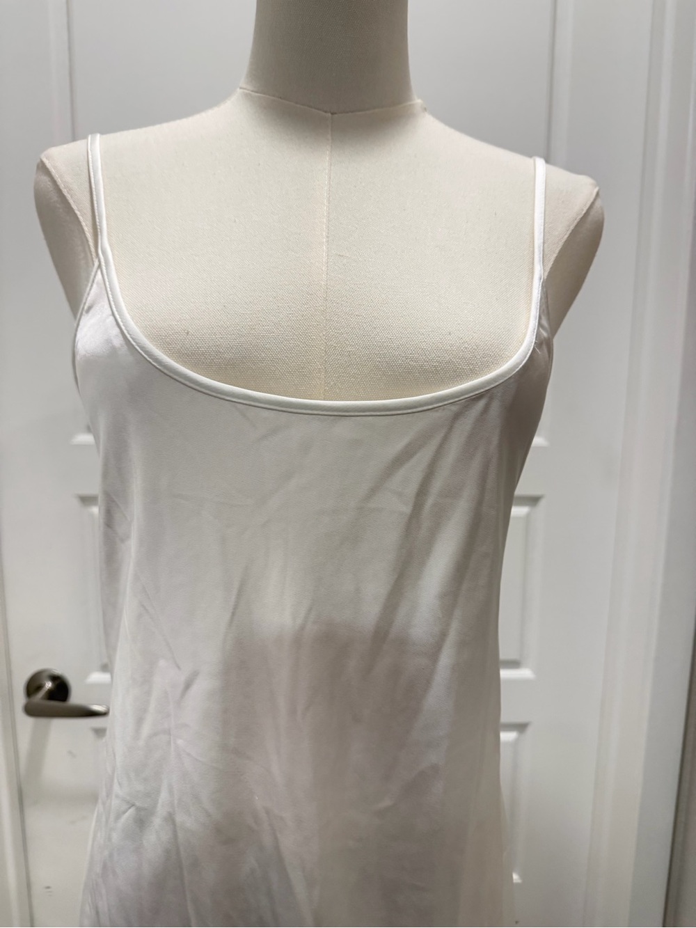 🔥Zara Elegant White Satin Backless Slip Maxi Dress - Picture 5 of 8